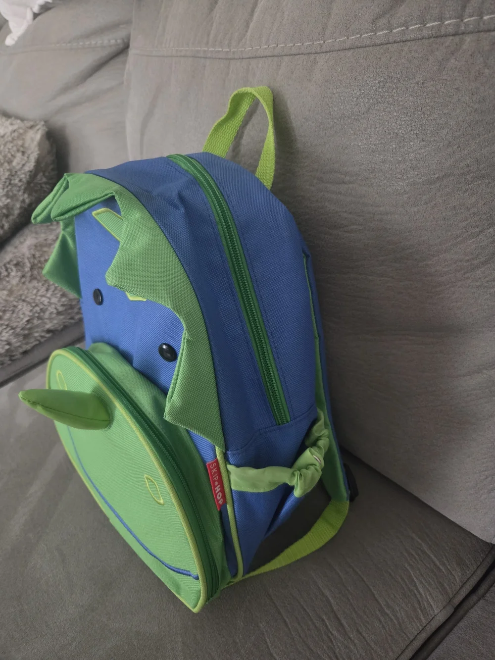 Skip Hop Blue and Green Dino Kids Backpack.  Like New